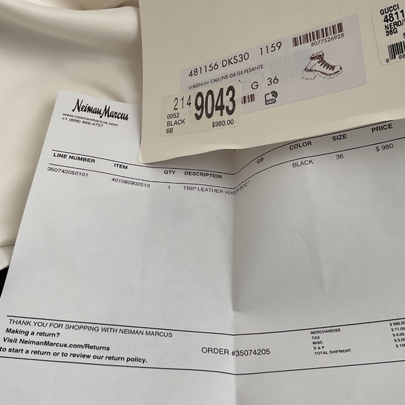 Gucci combat boots/ leather, black color - Picture 12 of 14